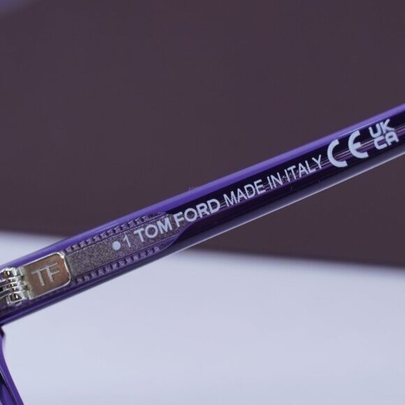 Tom Ford FT5894-B 081 Square Eyeglasses 56mm - Violet - Picture 8 of 10